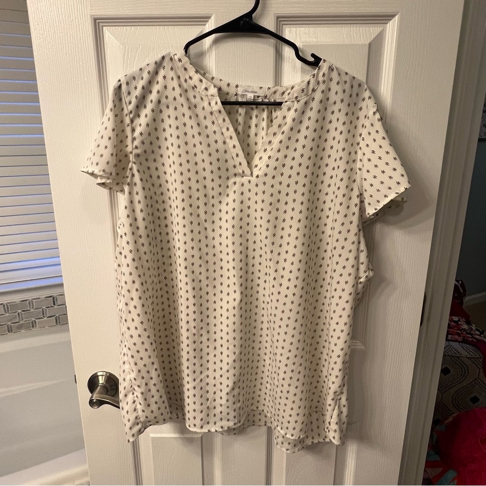 Maurices Cream Patterned Blouse